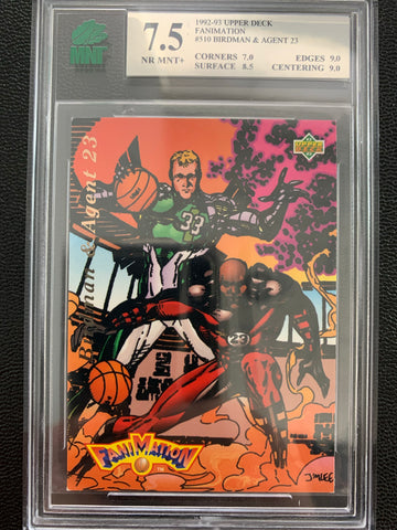 1992-93 UPPER DECK BASKETBALL FANIMATION #510 - BIRDMAN & AGENT 23 GRADED MNT 7.5 NR MNT+