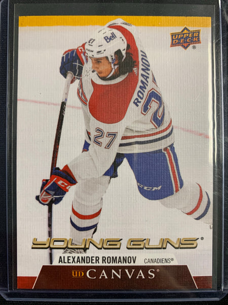 2020-21 UPPER DECK HOCKEY #C227 MONTREAL CANADIENS - ALEXANDER ROMANOV CANVAS YOUNG GUNS ROOKIE CARD