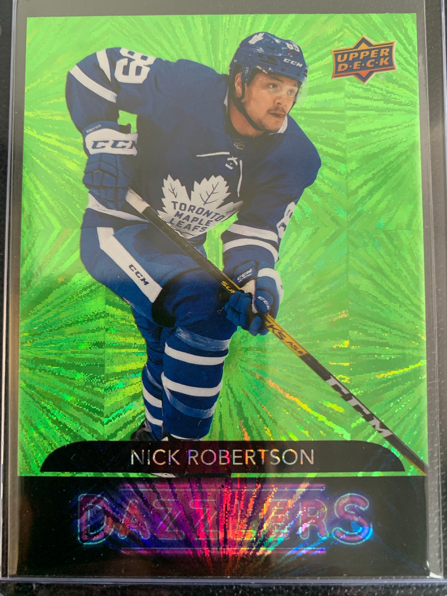 2020-21 UPPER DECK HOCKEY #DZ-91 TORONTO MAPLE LEAFS - NICK ROBERTSON GREEN DAZZLERS