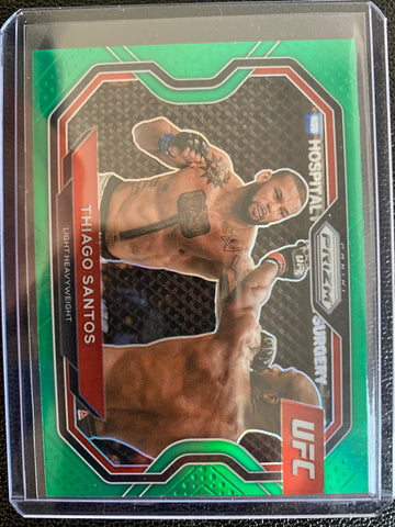 2021 PANINI PRIZM UFC # 197 - THIAGO SANTOS GREEN PRIZM