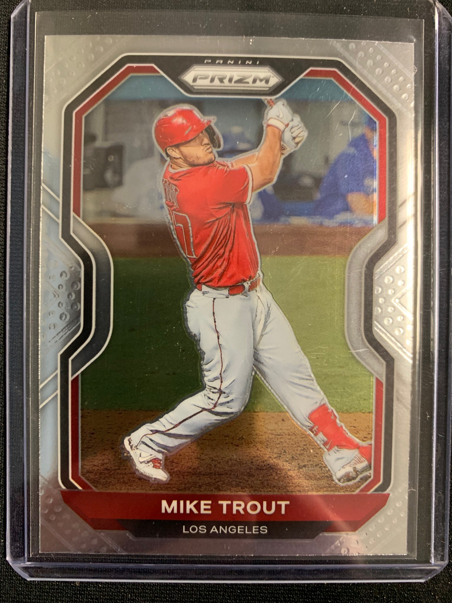 2021 PANINI PRIZM BASEBALL #173 LOS ANGELES ANGELS - MIKE TROUT BASE CARD