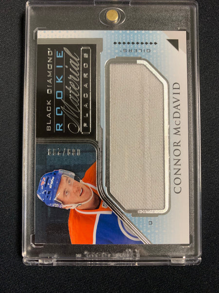 2015-16 UD BLACK DIAMOND HOCKEY #RMP-CM EDMONTON OILERS - CONNOR MCDAVID ROOKIE MATERIAL PLACARDS NUMBERED 089/299