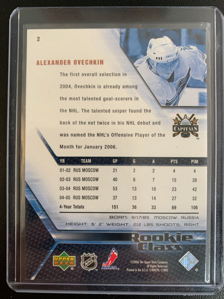 2005-06 UPPER DECK ROOKIE CLASS HOCKEY #2 WASHINGTON CAPITALS - ALEXANDER OVECHKIN ROOKIE CLASS ROOKIE CARD