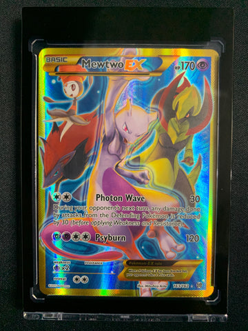 2015 POKEMON XY BREAKTHROUGH MEWTWO EX FULL ART GOLD SECRET RARE #163/162 - PACK FRESH !