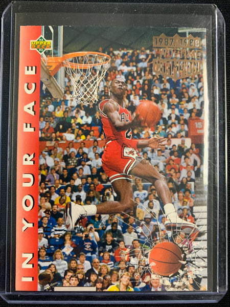 1992-93 UPPER DECK BASKETBALL #453 - MICHAEL JORDAN IN YOUR FACE CORRECTED VERSION