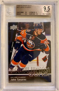 2009-10 UPPER DECK HOCKEY #201 NEW YORK ISLANDERS - JOHN TAVARES  ROOKIE CARD GRADED BGS 9.5 GEM MINT