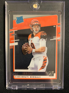 2020 PANINI CHRONICLES FOOTBALL #RR-JB CINCINNATI BENGALS - JOE BURROW CLEARLY DONRUSS RATED ROOKIE CARD