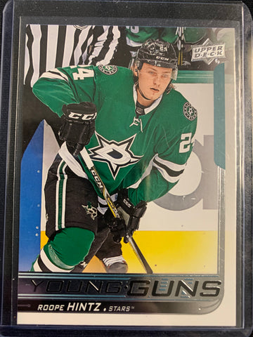 2018-19 UPPER DECK HOCKEY #202 DALLAS STARS - ROOPE HINTZ YOUNG GUNS ROOKIE CARD