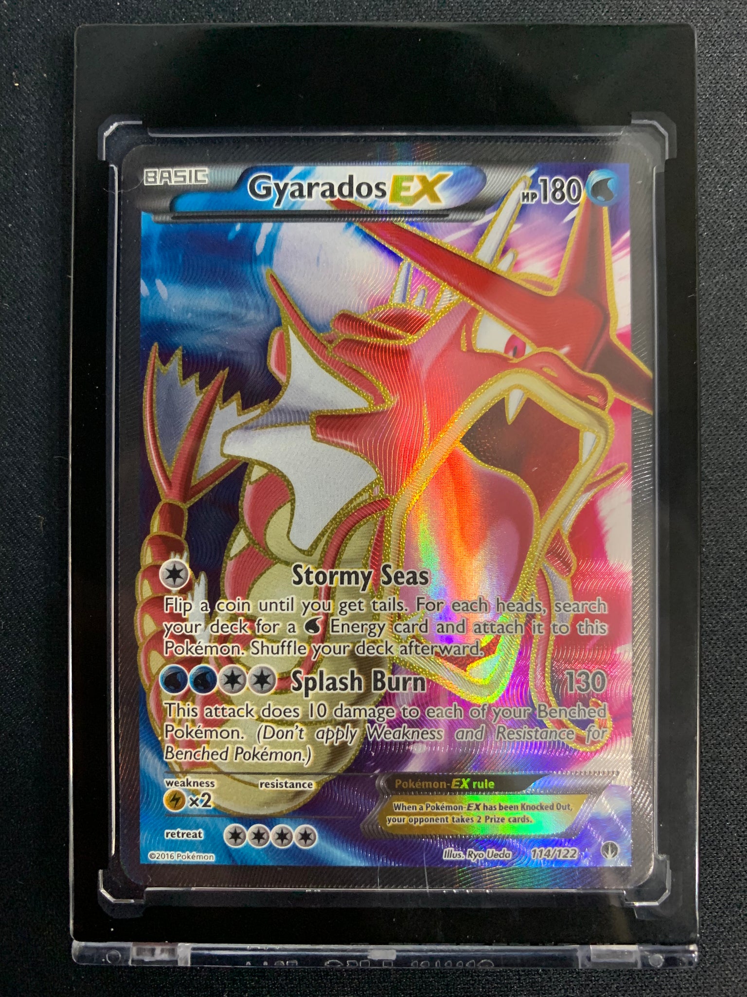 2016 POKEMON XY BREAKPOINT - GYRADOS EX HOLO FULL ART ULTRA RARE - 114/122 - MINT