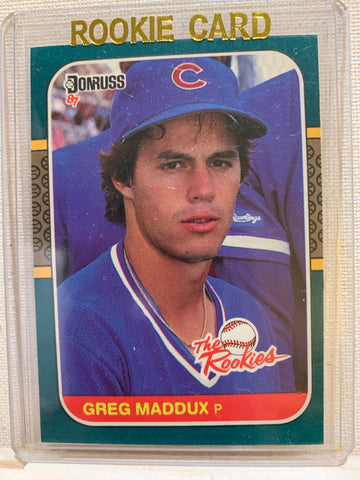 1987-88 DONRUSS BASEBALL #52 - "THE ROOKIES" GREG MADDUX ROOKIE CARD RAW
