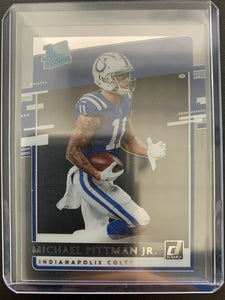 2020 PANINI CHRONICLES DONRUSS FOOTBALL #RR-MP INDIANAPOLIS COLTS - MICHAEL PITTMAN JR CLEARLY DONRUSS RATED ROOKIE CARD