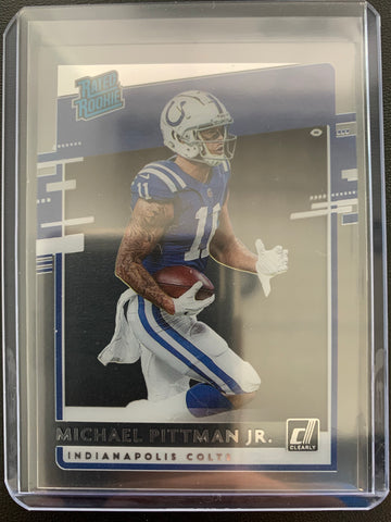 2020 PANINI CHRONICLES DONRUSS FOOTBALL #RR-MP INDIANAPOLIS COLTS - MICHAEL PITTMAN JR CLEARLY DONRUSS RATED ROOKIE CARD