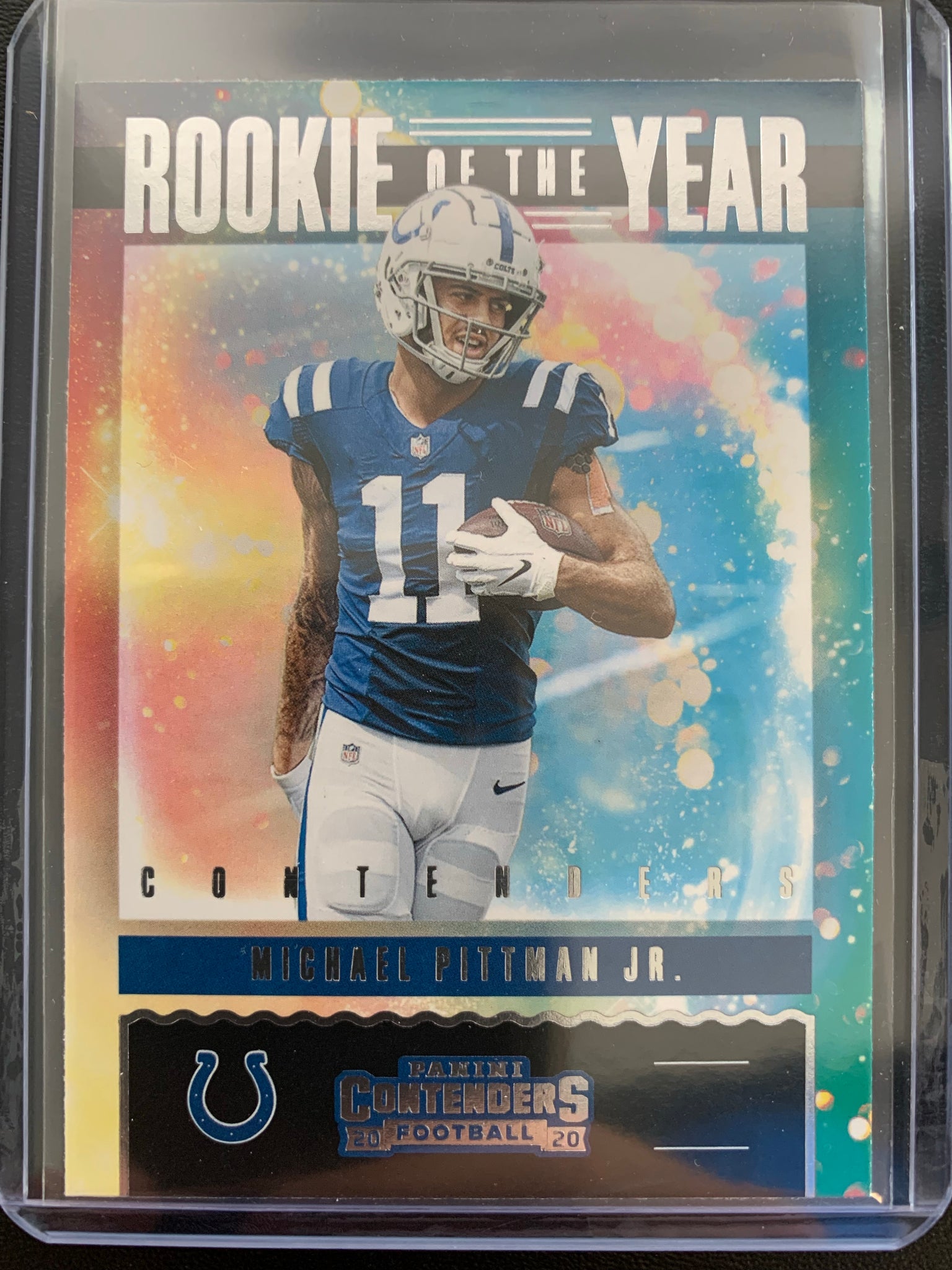 2020 PANINI CONTENDERS FOOTBALL #RY-MPI INDIANAPOLIS COLTS - MICHAEL PITTMAN JR ROOKIE OF THE YEAR INSERT ROOKIE CARD