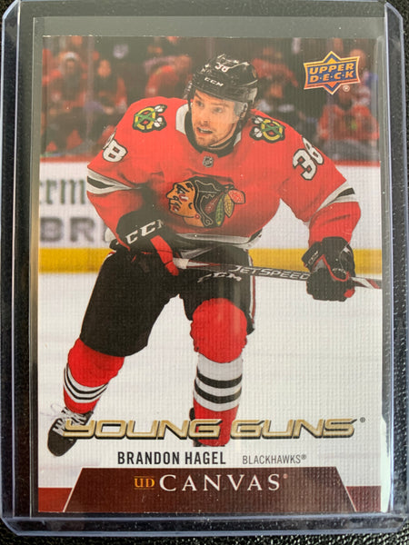 2020-21 UPPER DECK HOCKEY #C221 CHICAGO BLACKHAWKS -BRANDON HAGEL YOUNG GUNS CANVAS ROOKIE CARD