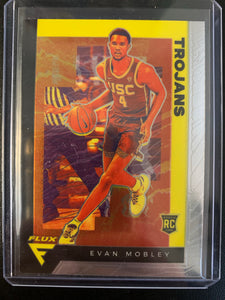 2021 PANINI CHRONICLES DRAFT PICKS BASKETBALL #227 CLEVELAND CAVALIERS - EVAN MOBLEY CHRONICLES FLUX ROOKIE CARD