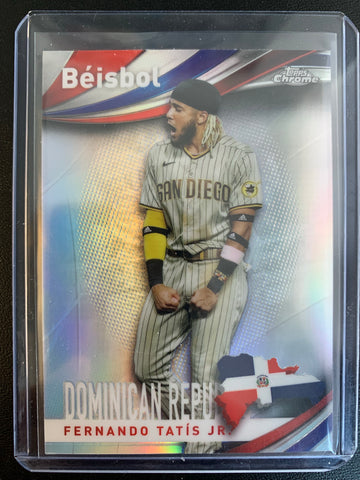 2021 TOPPS CHROME BASEBALL #B-10 SAN DIEGO PADRES - FERNANDO TATIS JR CHROME BEISBOL INSERT CARD