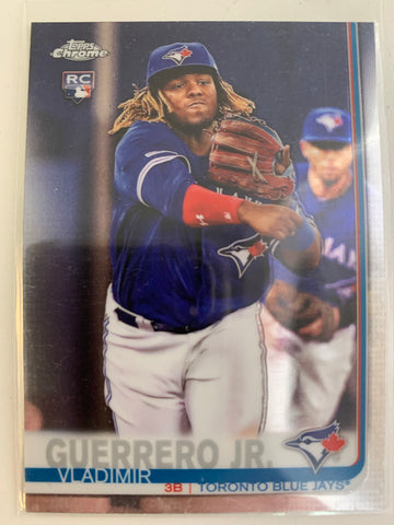 2019 TOPPS CHROME BASEBALL #21 TORONTO BLUE JAYS - VLADIMIR GUERRERO ROOKIE CARD