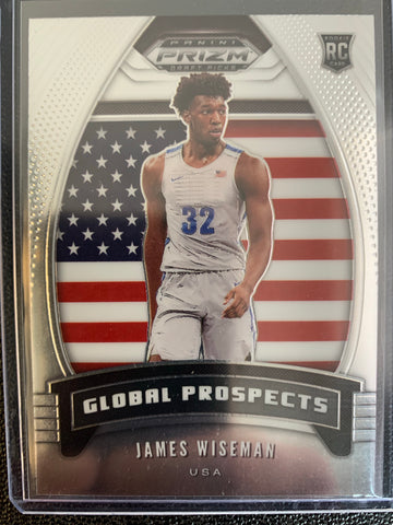 2020 PANINI PRIZM DRAFT PICKS BASKETBALL #97 GOLDEN STATE WARRIORS -JAMES WISEMAN PRIZM GLOBAL PROSPECTS ROOKIE CARD