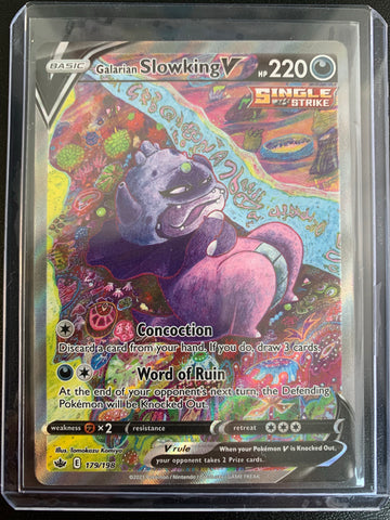 2021 POKEMON SWORD & SHIELD CHILLING REIGN - GALARIAN SLOWKING V ALTERNATE FULL ART 179/198