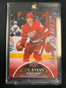 2021-22 UPPER DECK EXTENDED SERIES HOCKEY #C361 DETROIT RED WINGS - MORITZ SEIDER YOUNG GUNS CANVAS ROOKIE CARD