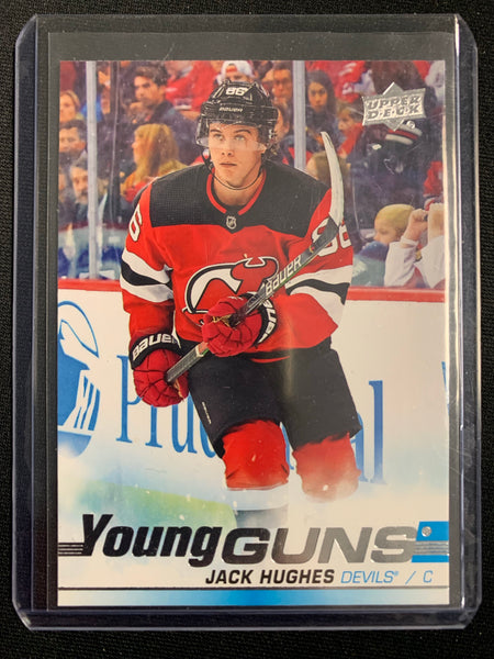 2019-20 UPPER DECK HOCKEY #201 NEW JERSEY DEVILS - JACK HUGHES ROOKIE CARD RAW