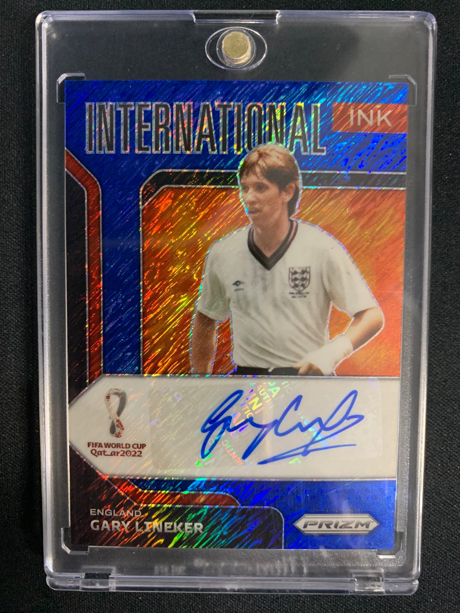 2022 PANINI PRIZM FIFA WORLD CUP QATAR SOCCER #I-GL - ENGLAND - GARY LINEKER INTERNATIONAL INK AUTO