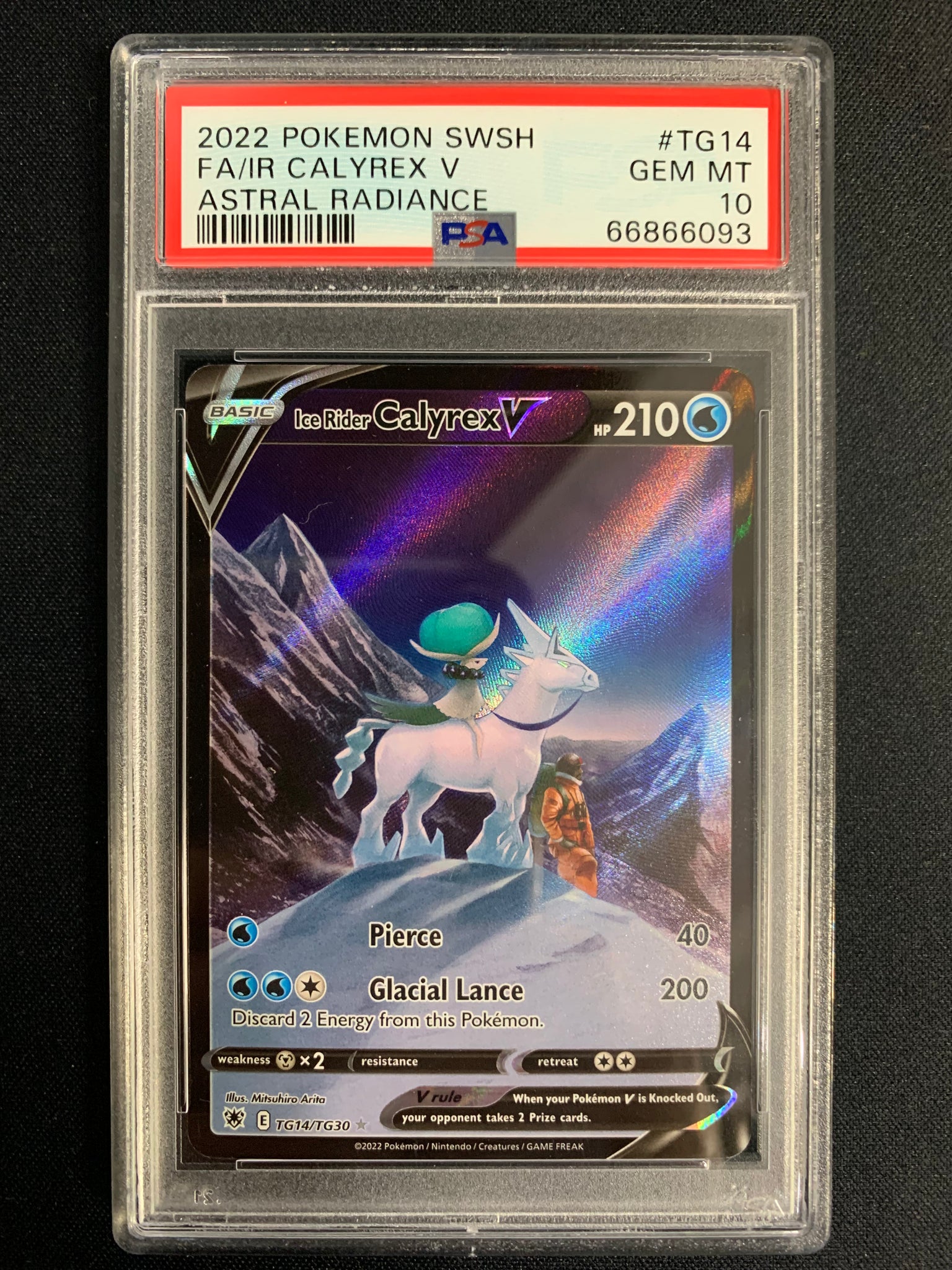 2022 POKEMON ASTRAL RADIANCE FULL ART TRAINER IR CALYREX V #TG14 - GRADED PSA 10 GEM MINT
