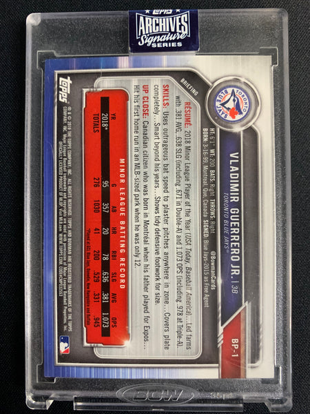 2020 TOPPS ARCHIVES SIGNATURES BASEBALL #BP-1 TORONTO BLUE JAYS - VLADIMIR GUERRERO ARCHIVES SIGNATURES AUTO NUMBERED 33/94