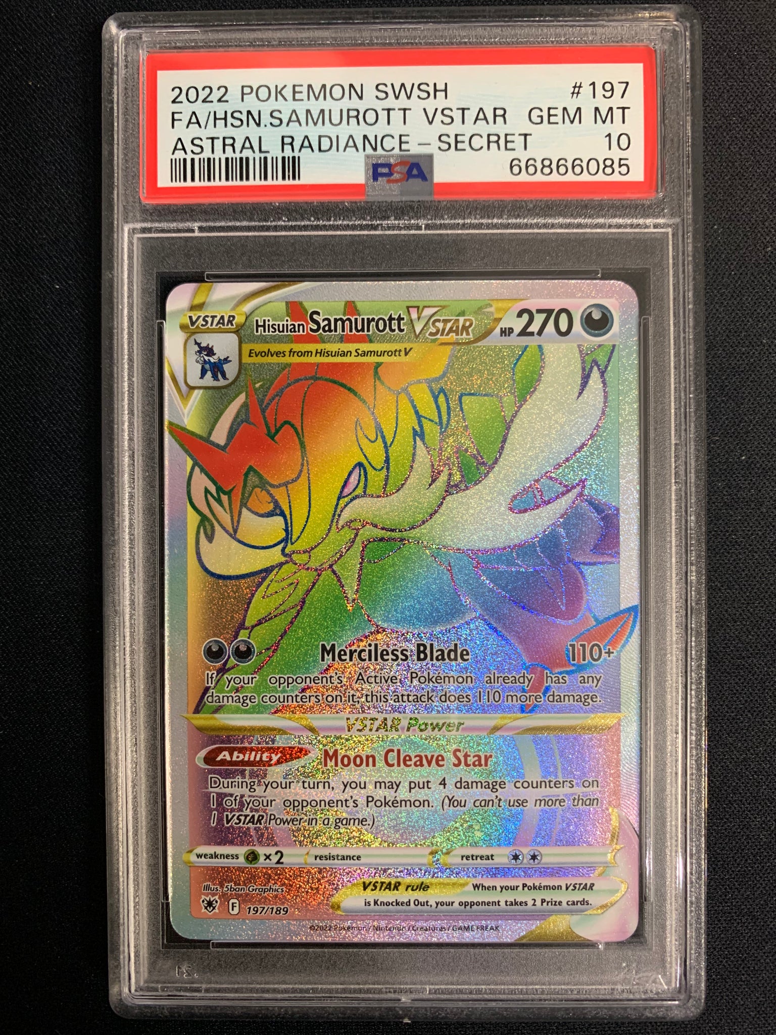 2022 POKEMON ASTRAL RADIANCE HISUIAN SAMUROTT VSTAR SECRET RAINBOW RAR Mint Sports Cards & Collectibles 2022 POKEMON ASTRAL RADIANCE HISUIAN SAMUROTT VSTAR SECRET RAINBOW RAR Mint Sports Cards & Collectibles