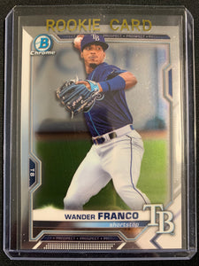 2021 BOWMAN CHROME BASEBALL #BCP-240 TAMPA BAY RAYS - WANDER FRANCO CHROME PROSPECTS ROOKIE CARD