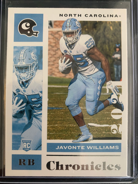 2021 PANINI CHRONICLES DRAFT PICKS FOOTBALL #17 DENVER BRONCOS - JAVONTE WILLIAMS CHRONICLES ROOKIE CARD