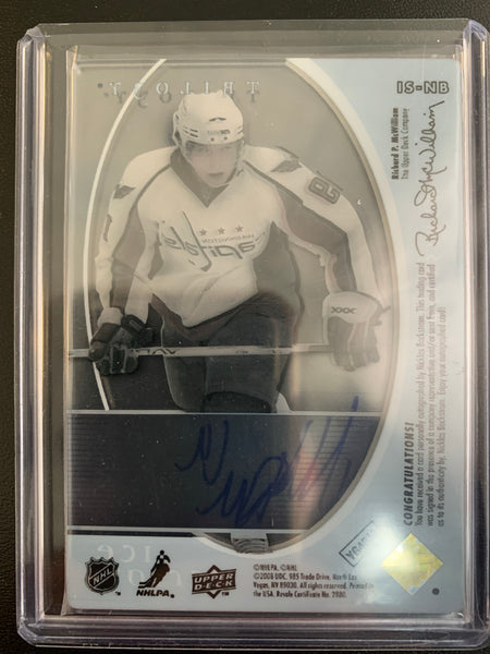 2007-08 UPPER DECK TRILOGY HOCKEY #IS-NB WASHINGTON CAPITALS - NICKLAS BACKSTROM ICE SCRIPTS ON CARD AUTO