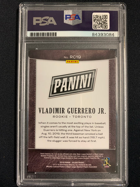 2019 PANINI BLACK FRIDAY #RC19 TORONTO BLUE JAYS - VLADIMIR GUERRERO PSA/DNA AUTO ROOKIE CARD GRADED PSA 10 GEM MINT