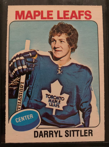 1975-76 O-PEE-CHEE HOCKEY #150 TORONTO MAPLE LEAFS - DARRYL SITTLER CARD RAW