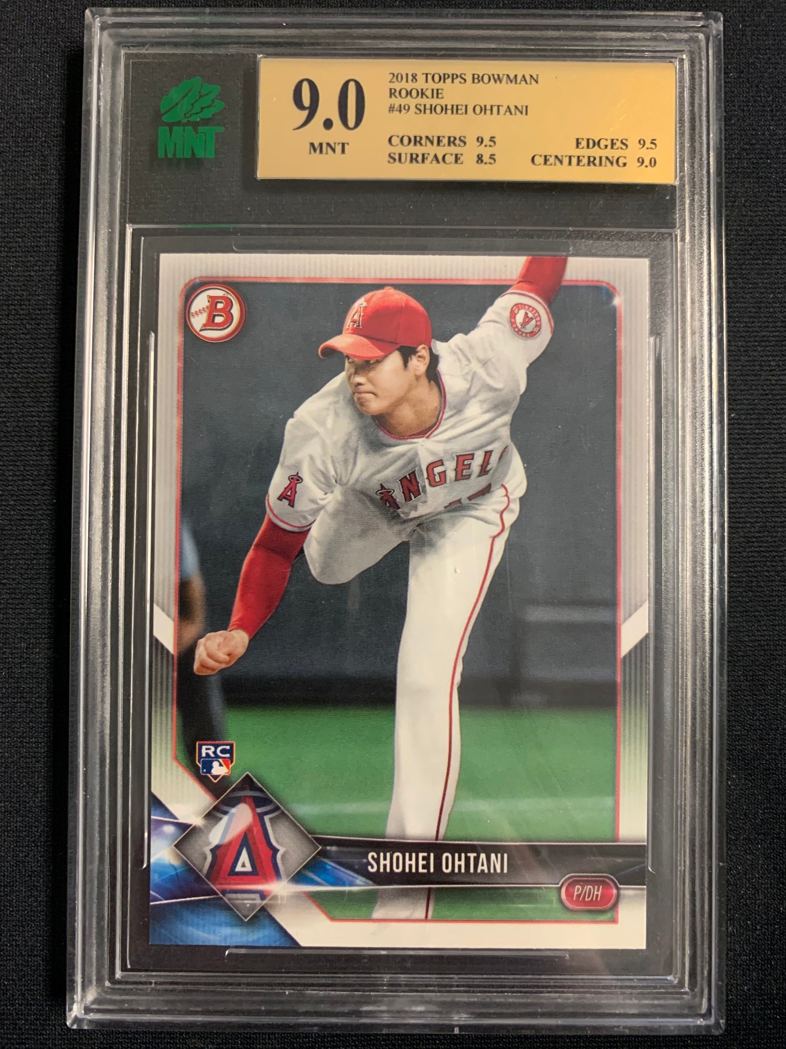 2018 TOPPS BOWMAN BASEBALL #49 LOS ANGELES ANGELS - SHOHEI OHTANI ROOKIE CARD GRADED MNT 9.0 MNT