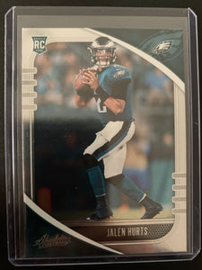 2020-21 PANINI ABSOLUTE FOOTBALL #145 PHILADELPHIA EAGLES -JALEN HURTS ROOKIE CARD