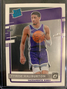 2020-2021 DONRUSS OPTIC NBA BASKETBALL #162 SACRAMENTO KINGS - TYRESE HALIBURTON OPTIC BASE RATED ROOKIE CARD