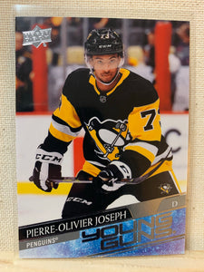 2020-21 UPPER DECK HOCKEY #216 PITTSBURGH PENGUINS - PIERRE OLIVIER JOSEPH YOUNG GUNS ROOKIE CARD RAW