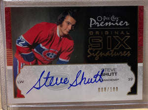 2007-08 O-PEE-CHEE PREMIER HOCKEY #06-SS MONTREAL CANADIENS - STEVE SHUTT ORIGINAL SIX AUTO CARD RAW