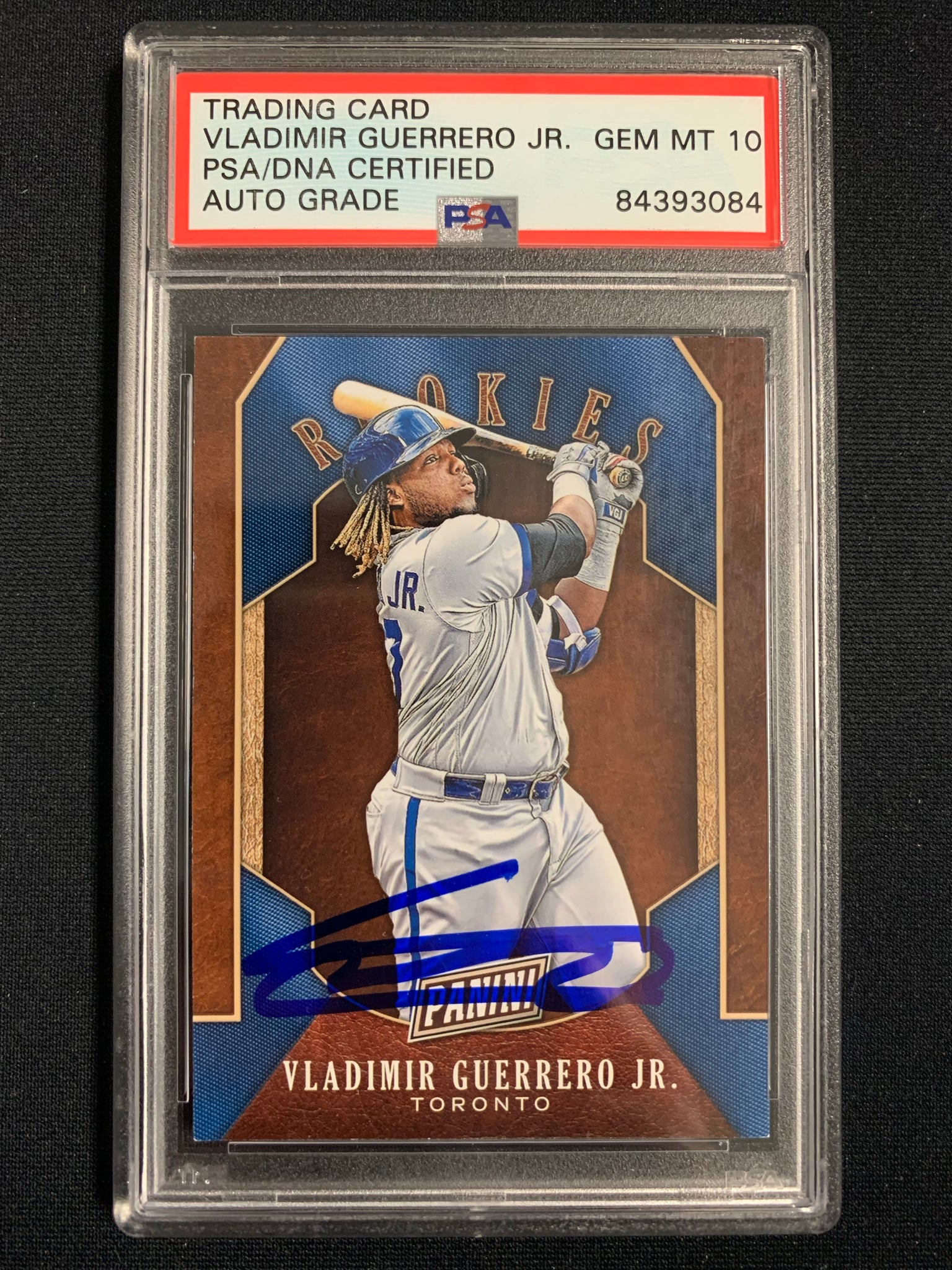 2019 PANINI BLACK FRIDAY #RC19 TORONTO BLUE JAYS - VLADIMIR GUERRERO PSA/DNA AUTO ROOKIE CARD GRADED PSA 10 GEM MINT