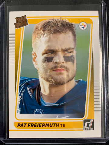 2021 PANINI DONRUSS NFL FOOTBALL #281 PITTSBURGH STEELERS - PAT FREIERMUTH CANVAS RATED ROOKIE CARD