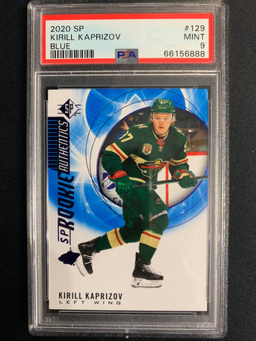 2020 UPPER DECK SP HOCKEY #129 - MINNESOTA WILD - KIRILL KAPRIZOV ROOKIE AUTHENTICS BLUE GRADED PSA 9 MINT