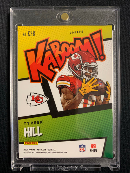 2021 PANINI ABSOLUTE FOOTBALL #K28 KANSAS CITY CHIEFS - TYREEK HILL KABOOM SSP