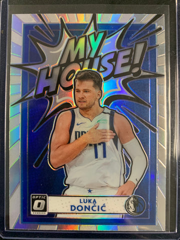 2020-21 PANINI DONRUSS OPTIC NBA BASKETBALL #13 DALLAS MAVERICKS - LUKA DONCIC "MY HOUSE" SILVER PARALLEL
