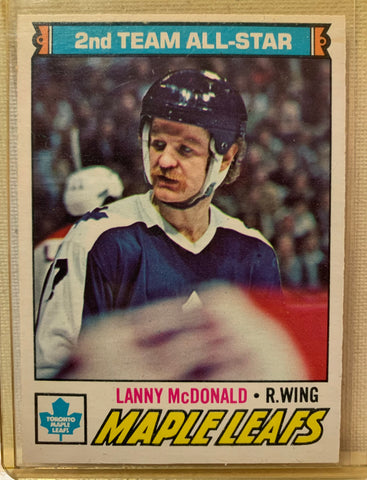 1977-78 O-PEE-CHEE HOCKEY #110 TORONTO MAPLE LEAFS - LANNY MCDONALD ALL-STAR CARD RAW