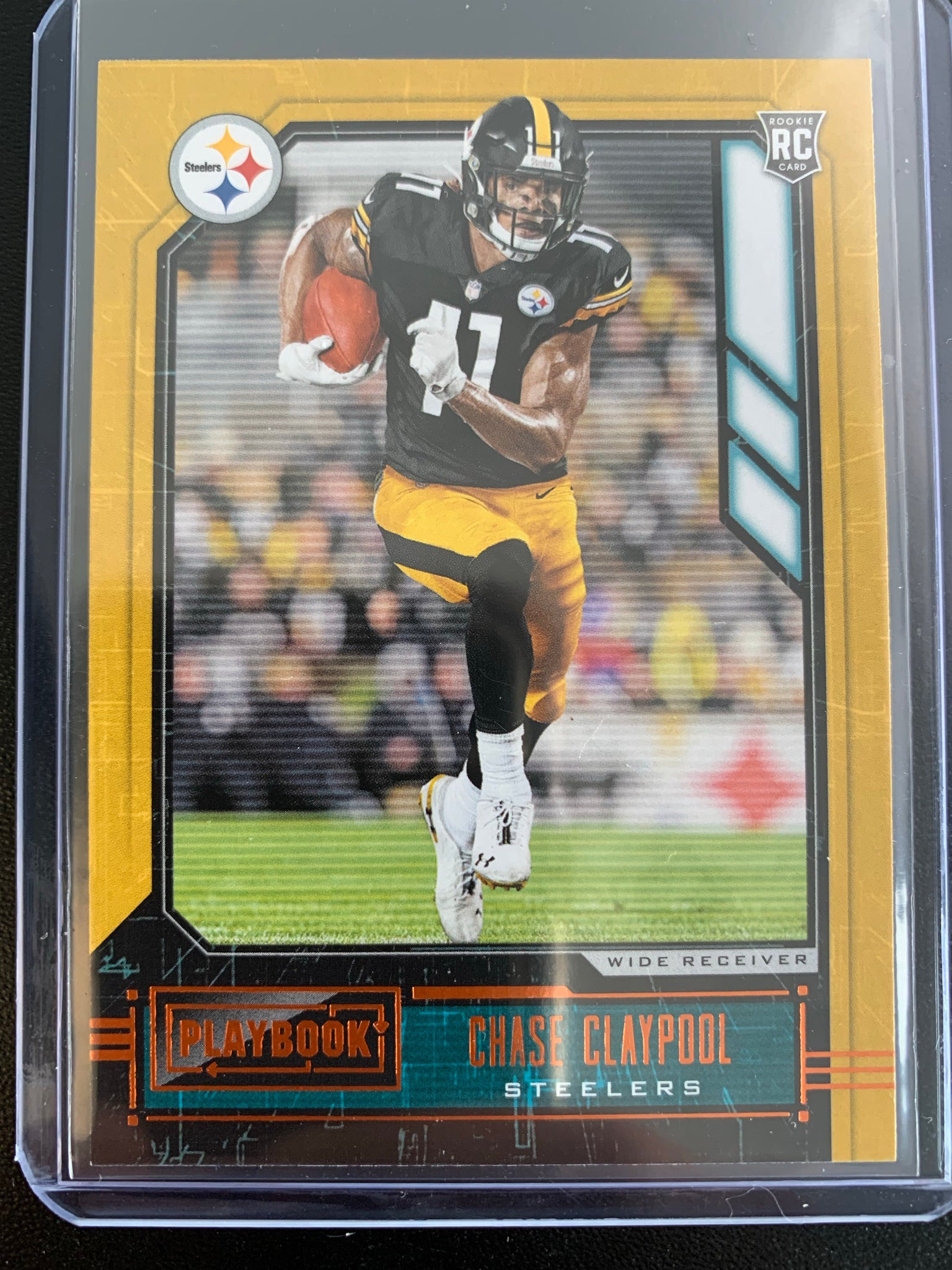 2020 PANINI PLAYBOOK FOOTBALL #126 PITTSBURGH STEELERS - CHASE CLAYPOOL ROOKIE CARD