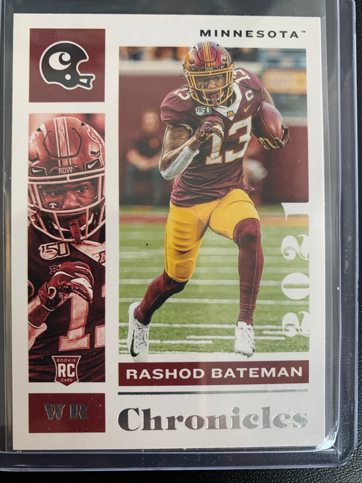 2021 PANINI CHRONICLES DRAFT PICKS FOOTBALL #12 BALTIMORE RAVENS - RASHOD BATEMAN CHRONICLES CHRONICLES ROOKIE CARD