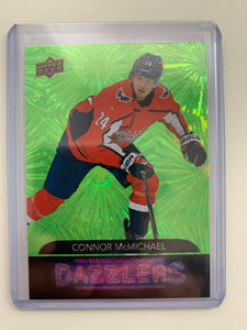 2020-21 UPPER DECK HOCKEY #DZ-99 WASHINGTON CAPITALS - CONNOR MCMICHAEL GREEN DAZLLERS CARD