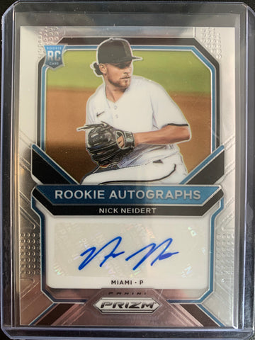 2021 PANINI PRIZM BASEBALL  #RA-NN MIAMI MARLINS - NICK NEIDERT ROOKIE AUTO