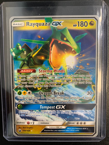 POKEMON CELESTIAL STORM RAYQUAZA GX FULL ART RARE - 109/168 - MINT CONDITION